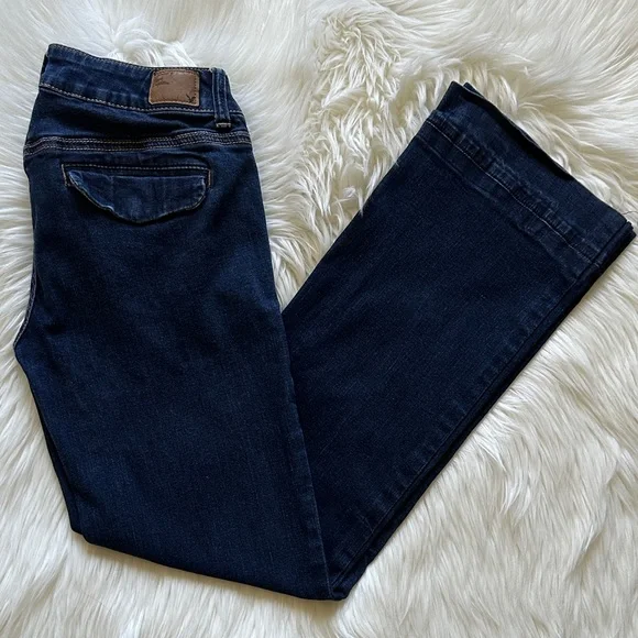 American Eagle Outfitters Dark Indigo Women's Boot Cut Jeans - Picture 1 of 6